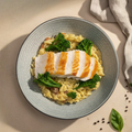 Roast Chicken with Creamy Orzo 627 kcal 48g Protein